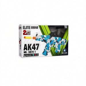 Fucile Giocattolo Elite Squad AK47 31cm Camouflage Blu Elettronico a Batteria per Ragazzi 8-13 Anni Modello 3071-1 - Product Image 1