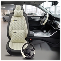 Ensemble complet de housses de siège de voiture en cuir PVC NAPPA de style professionnel de luxe pour l'intérieur de la voiture, toutes saisons