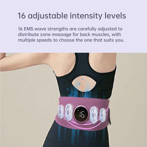 Sabuk pemijat pinggang pemanas elektrik, jaringan dalam pereda nyeri perut pintar penyangga pinggang dengan kompres hangat - Product Image 3