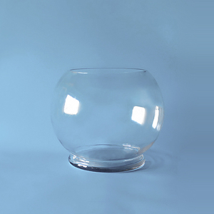 6インチの卓上装飾用透明丸型ミニガラス水槽（底付き） - Product Image 5