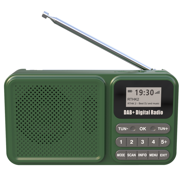 Portable DAB/DAB+ Digital Radio with LCD Display Stereo FM & Solar Panel for Home Use