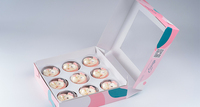Les enfants ont adoré Sweet Dessert ROSE Lapin Gâteau Fraise Mousse Noisette Biscuit Avec Livraison Rapide