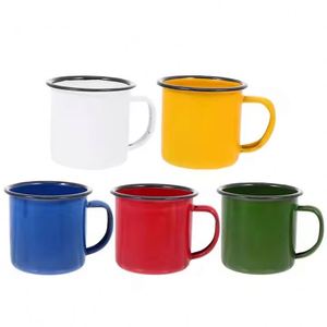 Mug à café en émail portable personnalisé avec logo, 6 cm, tasse en céramique durable avec poignée pour le camping - Product Image 4