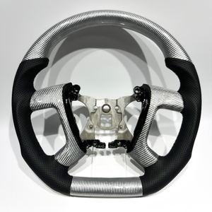 Volant de course haut de gamme en fibre de carbone argentée, accessoire de mise à niveau populaire pour Silverado (plusieurs années), livraison directe prise en charge - Product Image 1