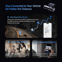 Vstarcam M8 4G Cámara para Vehículo, Delantera 2K, Trasera 1080P, GPS Beidou, Valla Electrónica, Alerta de Estacionamiento, Alerta Humana