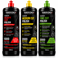 Système de polissage professionnel OBSIDEX 3 étapes : polissage lourd, moyen et fin, 3 x 1000 ml, kit pour peinture automobile