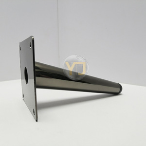 Patas de mesa modernas minimalistas de acero al carbono, negras, cónicas, resistentes, para mesa de centro o aparador. - Product Image 3