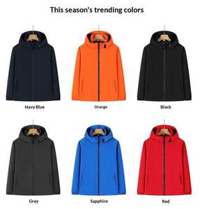 Fabricant de vestes d'extérieur OEM en gros, veste personnalisée respirante, coupe-vent, imperméable, en spandex/polyester, imprimée à l'écran - Product Image 5