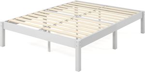 Estructura <span class=keywords><strong>de</strong></span> cama Base <span class=keywords><strong>de</strong></span> listones <span class=keywords><strong>de</strong></span> madera ligera moderna 35,5 cm Espacio libre debajo <span class=keywords><strong>de</strong></span> la cama Diseño ecológico en blanco 135X190 cm - Product Image 5