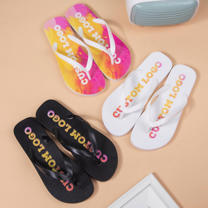 Tongs d'été personnalisées avec logo imprimé sur mesure pour hommes, antidérapantes, unisexes, confortables, tongs de plage pour hommes - Product Image 2