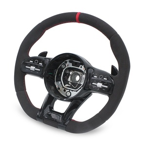 ใหม่พวงมาลัย Alcantara สีดำสำหรับ <span class=keywords><strong>Mercedes</strong></span> Benz AMG GLS X167 W204 <span class=keywords><strong>W202</strong></span> W209 W220 C250 E350 - Product Image 2