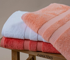 Toallas de baño de lujo de fábrica turca, algodón suave de alta calidad superabsorbente, borde Dobby personalizado para uso doméstico - Product Image 1