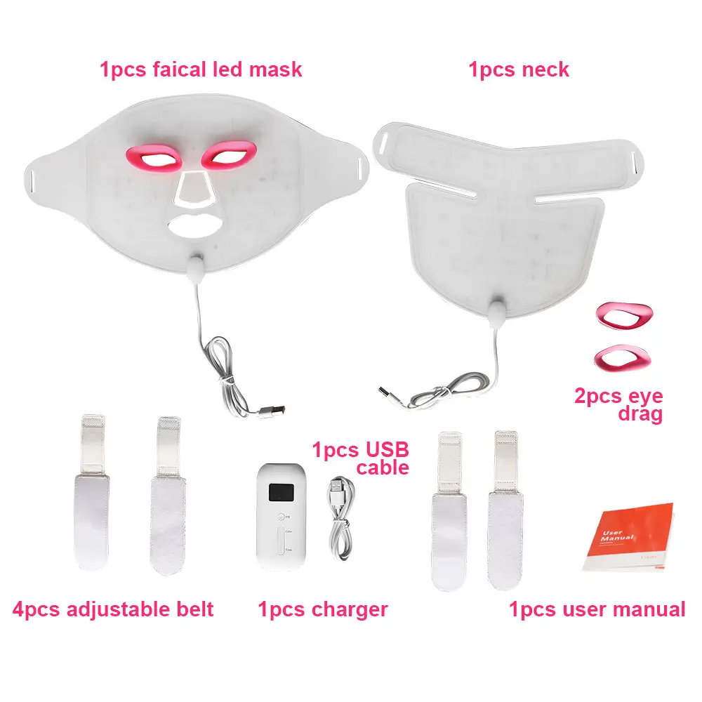 Shenzhen idea 660 850 maschera ha condotto maschera 7 colori facciali led maschera luce rossa infrarossi terapia