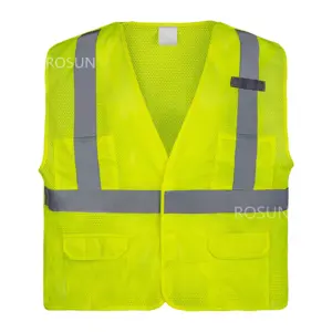 Customized Manufacture Hi Vis vest Workwear mesh Safety Vest Jacket Reflective Safety Vest Class 2