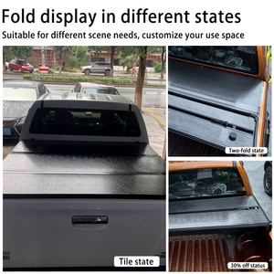 Pickup Truck <b>Bed</b> Cover Hard Tri-<b>fold</b> <b>Folding</b> Tonneau Cover Truck Accessories for Poer - Product Image 5