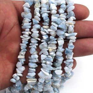 ลูกปัดโอปอลสีน้ำเงินโอเรกอน รูปทรงอิสระ ขนาด 34 นิ้ว/เส้น - Product Image 3