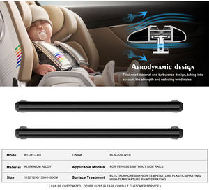 Barras Transversales Reforzadas para Techo, de Aleación de Aluminio Resistente, 125 cm, Silenciosas, Fácil Instalación, Carga de +100 kg, Color Negro, ROAHTRIP - Product Image 5