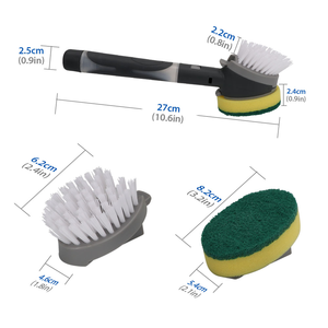 Mastume <span class=keywords><strong>mars</strong></span> Expo — brosse à vaisselle intelligente, distributeur <span class=keywords><strong>de</strong></span> savon, éponge remplaçable, nettoyage à double tête, nouveau design - Product Image 2
