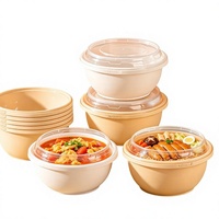SAIZHUO Boîte à lunch jetable antivol avec boucle de verrouillage, plateau double couche pour emporter, bol de séparation pour aliments, soupes et nouilles SZ207T