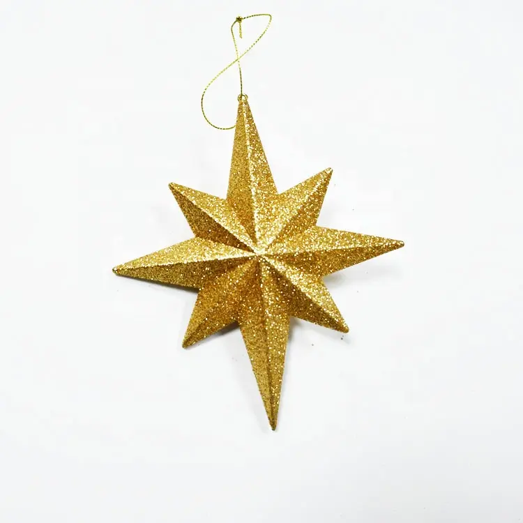 New arrival 17cm eight points star hanging ornaments for festival decorations