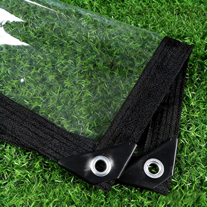 Bâche en PVC transparent épaissi de 0,5 mm, 100 % polyester, anti-UV, imperméable, écran de protection contre la pluie <span class=keywords><strong>pour</strong></span> <span class=keywords><strong>terrasse</strong></span> extérieure, gazebo - Product Image 1