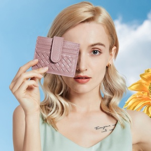 Factory Price <b>Slim</b> Fine Leather Unisex ID Credit <b>Card</b> Name Business Waterproof Portable <b>Card</b> <b>Holder</b> Wallet - Product Image 4