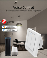 Interruptor de Luz Inteligente Zigbee LangYeao, Estándar EU/UK, 10A 600W, Vidrio Templado, Compatible con Tuya, Alexa y Google Home