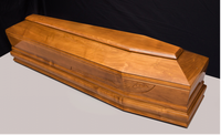 Accesorios Funerarios Estilo Italiano, Ataúd para Adultos de Madera de Paulownia Sólida, Interior de Terciopelo con Forro de Satén
