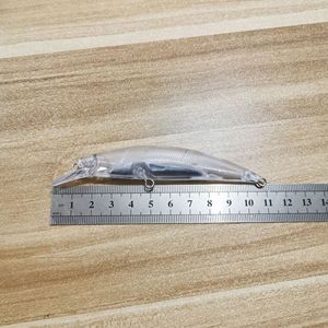 Haut à droite R-8388 110mm 15.4g naufrage méné en gros ABS leurre non peint Transparent blanc leurre corps leurres artificiels - Product Image 4