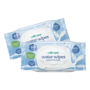 शुद्ध वॉटर वाइप्स हॉट सेलिंग प्लांट आधारित अल्ट्रा सॉफ्ट बेबी वाइप्स संवेदनशील त्वचा के लिए थोक बायोडिग्रेडेबल 99.9% पानी