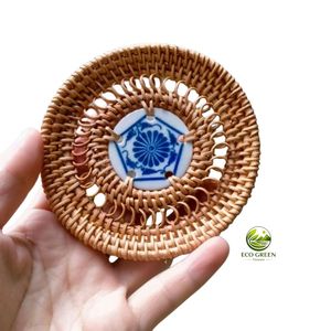 Set de table, sous-verre en rotin, assiette en rotin du Vietnam, fait main, décoration d'intérieur, panier de pique-nique naturel - Product Image 3