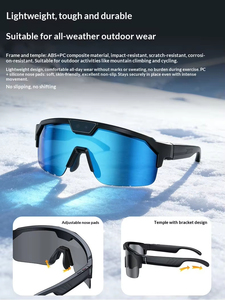Gafas Inteligentes con Cámara Única, Marco Negro, Lente de Espejo de Plástico y Titanio Q01 - Product Image 4