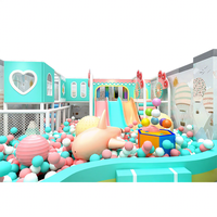 Équipement de jeu intérieur personnalisé Aoleao et aire de jeux avec piscine à balles, toboggans et trampoline pour enfants, certifié CETUV