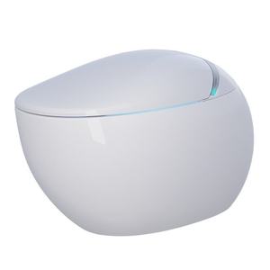 Nouveau modèle de toilette intelligente <span class=keywords><strong>Toto</strong></span> de grande taille en acier inoxydable, en forme d'œuf, avec bouclier en mousse, stérilisation, levage automatique du couvercle, télécommande - Product Image 1