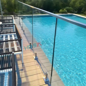 Panneau de verre de balcon sans cadre de 12 mm, verre trempé pour garde-corps, verre pour cour extérieure, jardin, centre commercial, escalier, villa, projet de garde-corps en verre - Product Image 3