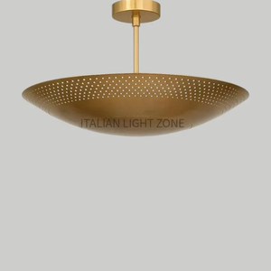 Lámpara Colgante LED de Lujo Hecha a Mano de Latón Estilo Sputnik Moderno de Mediados de Siglo con Altura Ajustable para Sala de Estar y Comedor - Product Image 1