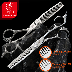 6 pulgadas profesional peluquero tijeras <span class=keywords><strong>de</strong></span> corte <span class=keywords><strong>de</strong></span> pelo adelgazamiento dientes tijeras conjunto - Product Image 5
