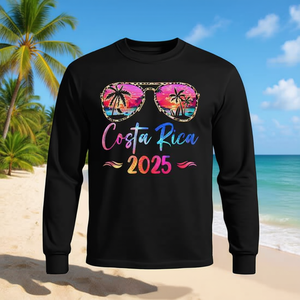 T-shirt a maniche lunghe con stampa digitale a tema Avventura nella Foresta Tropicale, girocollo, unisex per adulti, ideale per riunioni di famiglia/feste - Product Image 3