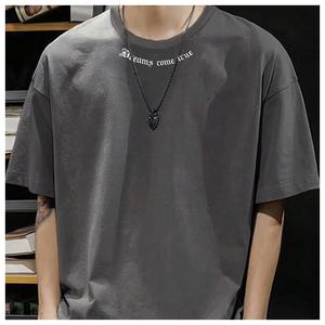 T-shirt a maniche corte da <span class=keywords><strong>uomo</strong></span>, nuova collezione Estate 2023, <span class=keywords><strong>di</strong></span> <span class=keywords><strong>tendenza</strong></span>, in seta ghiaccio e cotone, <span class=keywords><strong>abbigliamento</strong></span> <span class=keywords><strong>uomo</strong></span> - Product Image 4