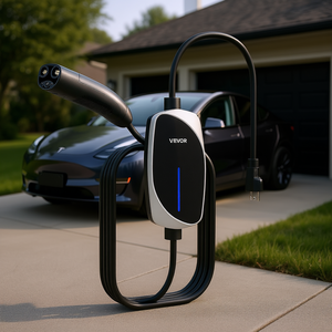 Chargeur de voiture électrique portable Vevor Level 1 2, 16A, câble de 25 pieds, 120V 240V, Nacs Tesla Model Y X 3 S, indicateur LED - Product Image 2