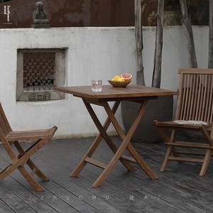 Tumi Foldable Square Southeast Asia Design Teak Wood <b>Outdoor</b> Furniture <b>Table</b> for Courtyard Homestay Hotel & Balcony Use - Product Image 3