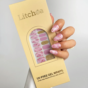 Envolturas de Uñas de Gel Premium Sin Rayos UV, Diseño de Encaje Brillante de Larga Duración, Pegatinas de Uñas de Gel Sin Horneado para Mujeres, Uso Diario y para Fiestas - Product Image 1