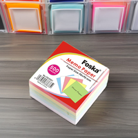 Bloc-notes adhésif coloré Foska 500 feuilles, bloc-notes pour le bureau et l'école, bloc-notes