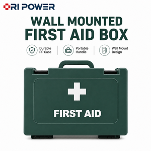 ORIPOWER Boîte de premiers <span class=keywords><strong>secours</strong></span> murale en PP, portable avec poignée, <span class=keywords><strong>vide</strong></span>, pour le stockage médical, trousse de premiers <span class=keywords><strong>secours</strong></span> d'urgence pour le lieu de travail - Product Image 1