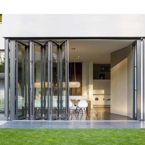 Puerta Plegable de Aluminio, Puerta Batiente de Vidrio Templado, Portátil, Flexible, Ahorra Espacio, para Autocaravana, Caravana, Viajes, Camping, Baño - Product Image 2