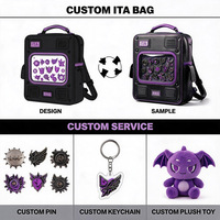 Produsen Tas Ita Kustom, Tas Ransel Itabag, Tas Selempang Anime dengan Jendela Transparan untuk Menampilkan Pin, MOQ Rendah, Tas Tangan