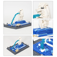 Wange 4218 Merlion Singapour – Blocs de construction créatifs MOC, modèle à assembler pour enfants, ensemble éducatif, jouet décoratif