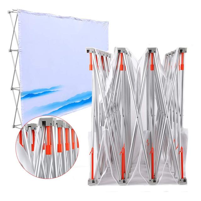 8*10ft Tension Fabric Pop up Wall Backdrop Display   Trade Show Backdrop Exhibition Wall Banner  Aluminum Booth Stand