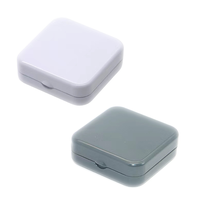 Mini petit conteneur de stockage portable personnalisé avec couvercle en métal gris argenté noir boîte rectangulaire à charnière en fer blanc conteneur
