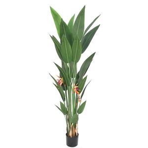 Albero di piante di banane realistiche falso Bonsai uccello del paradiso albero di piante artificiali Strelitzia - Product Image 1